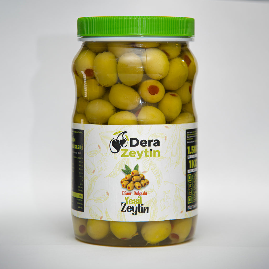 Biber Dolgulu Yeşit Zeytin