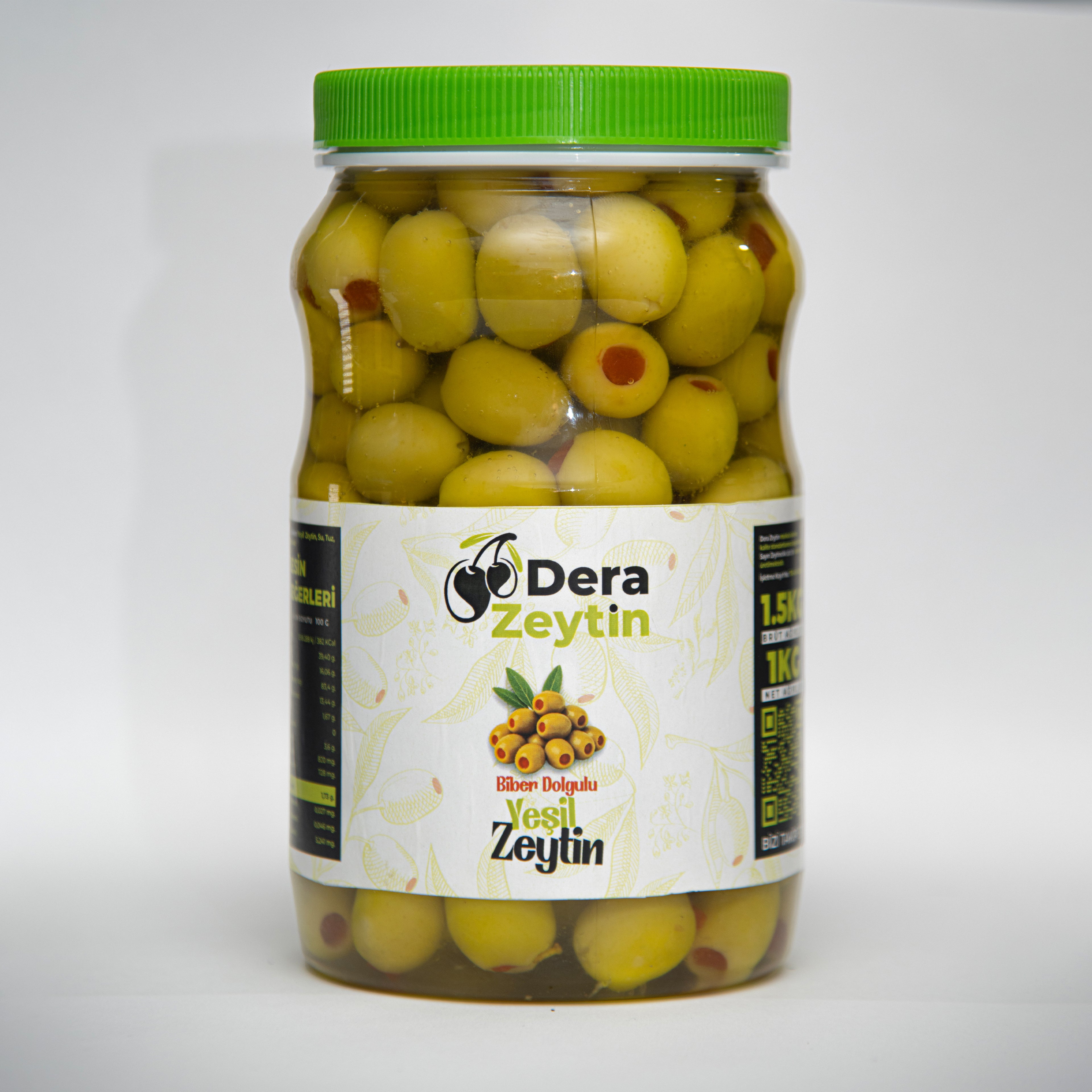 Biber Dolgulu Yeşit Zeytin
